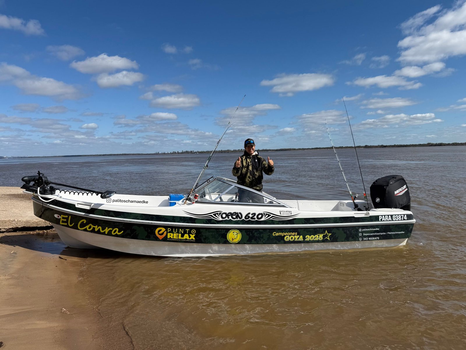 Embarcación para jornadas de pesca en Villa Urquiza